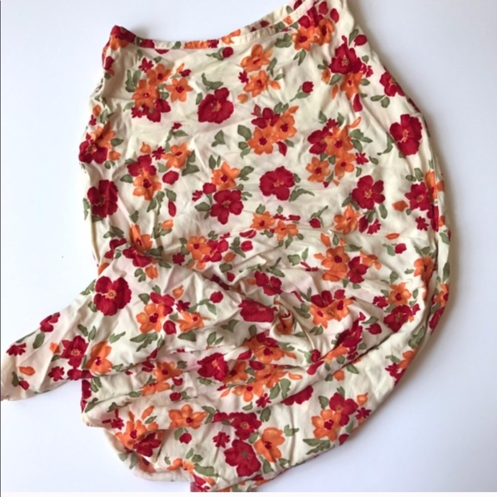 Vintage floral maxi skirt